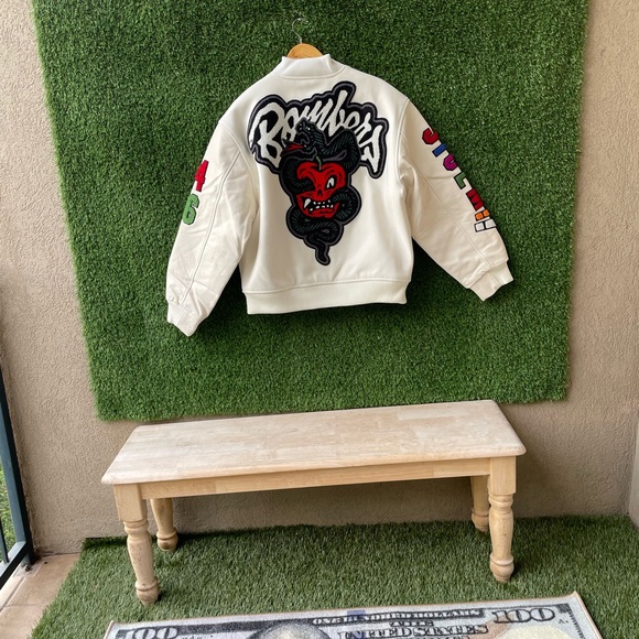 WTAPS SUPREME VARSITY WOOL and LEATHER JACKET /BNWT SIZE Large - Picture 8 of 9